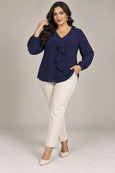 Picture of ELEGANT BLOUSE WITH FRILL